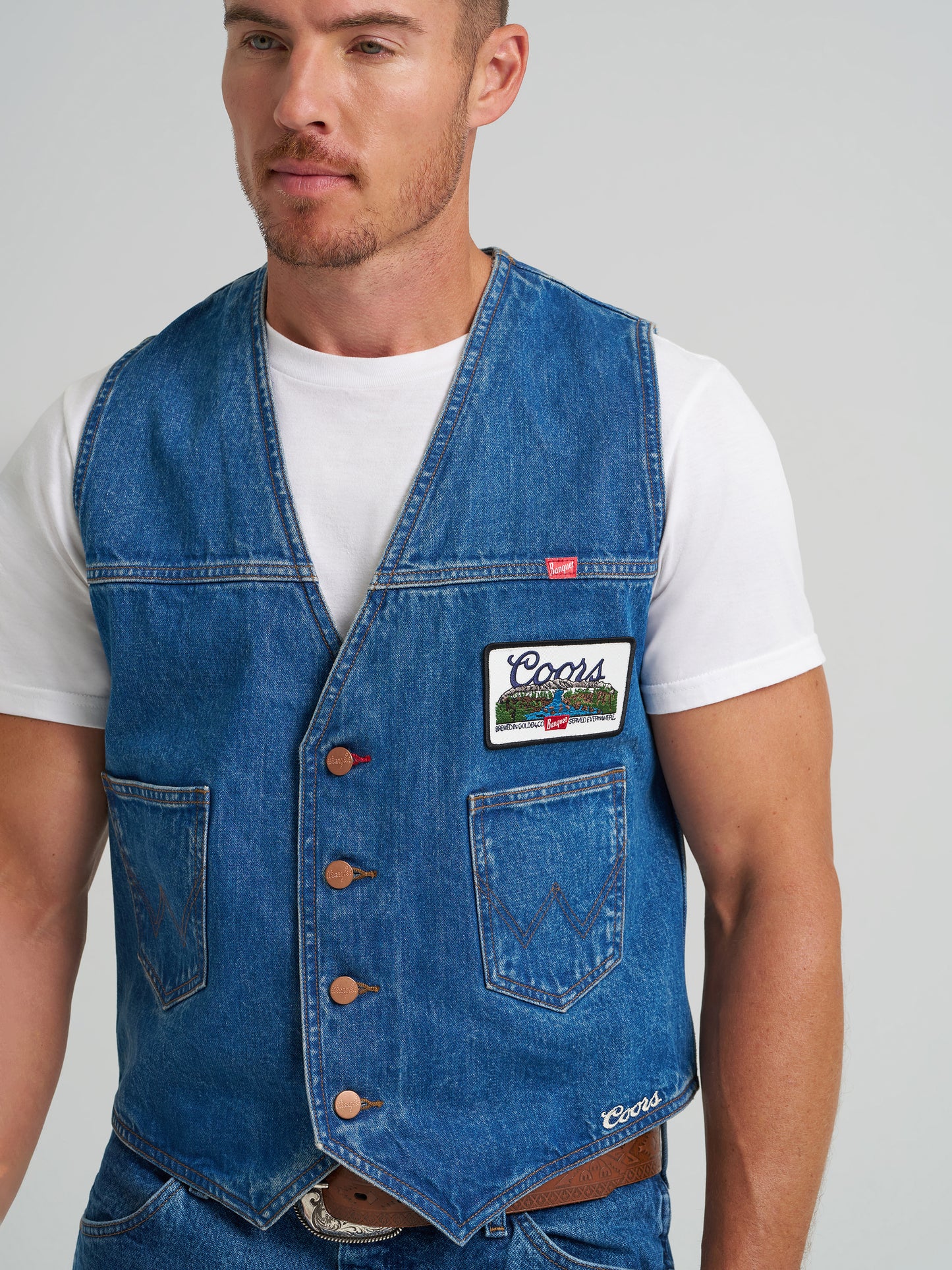 Coors Banquet x Wrangler Denim Vest