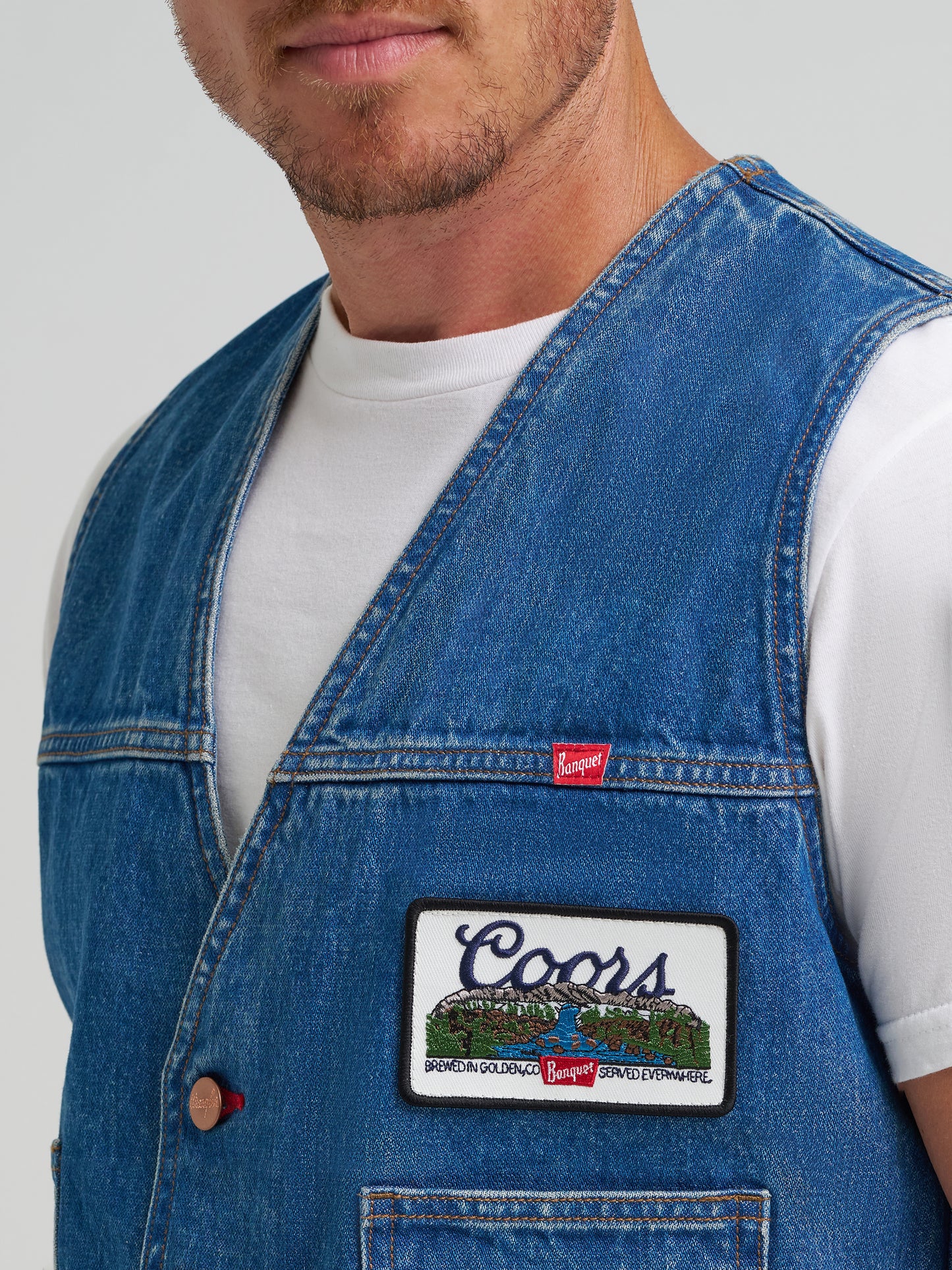 Coors Banquet x Wrangler Denim Vest