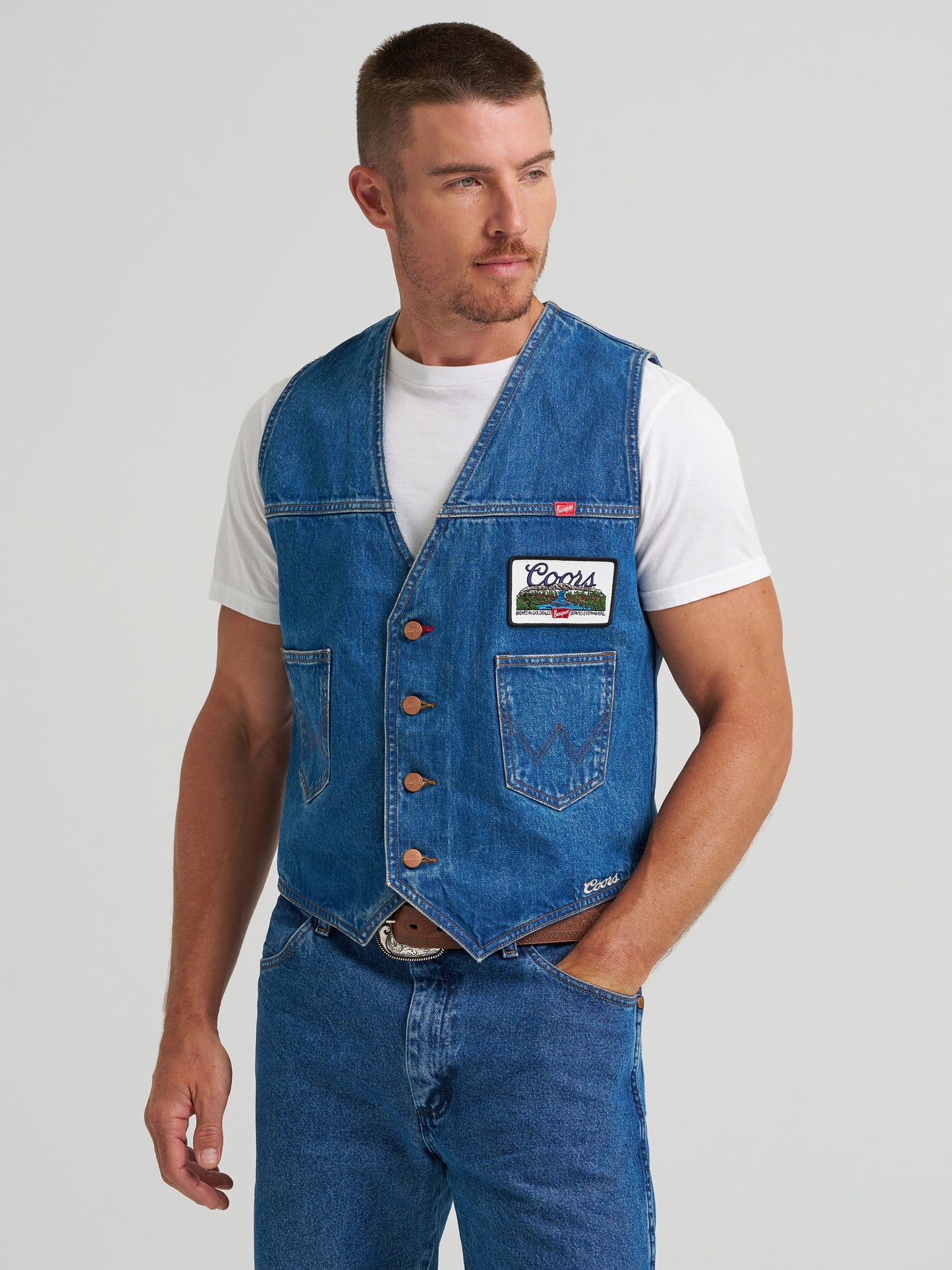 Coors Banquet x Wrangler Denim Vest