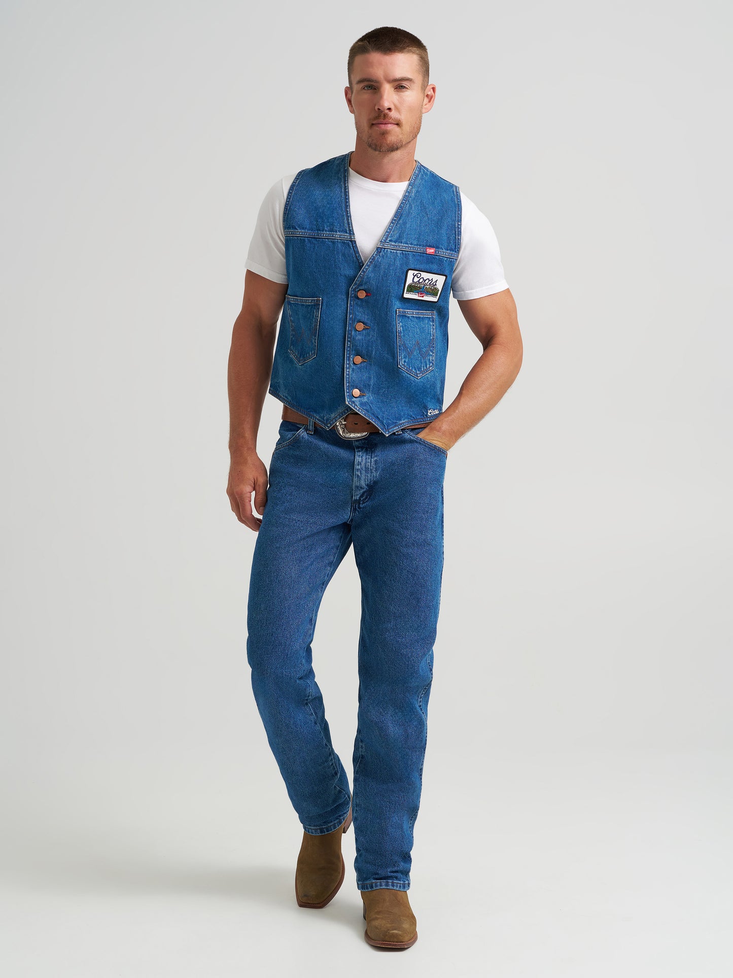 Coors Banquet x Wrangler Denim Vest