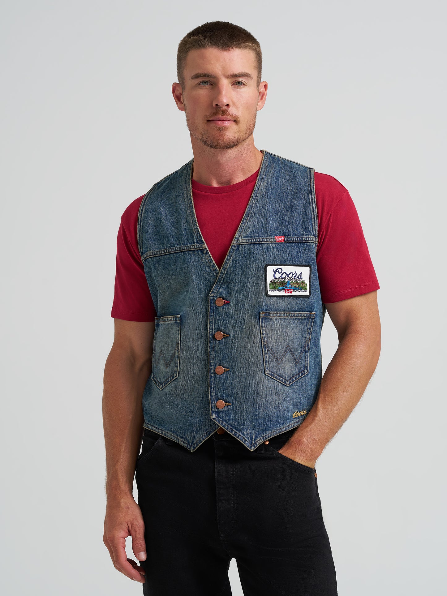 Coors Banquet x Wrangler Denim Vest
