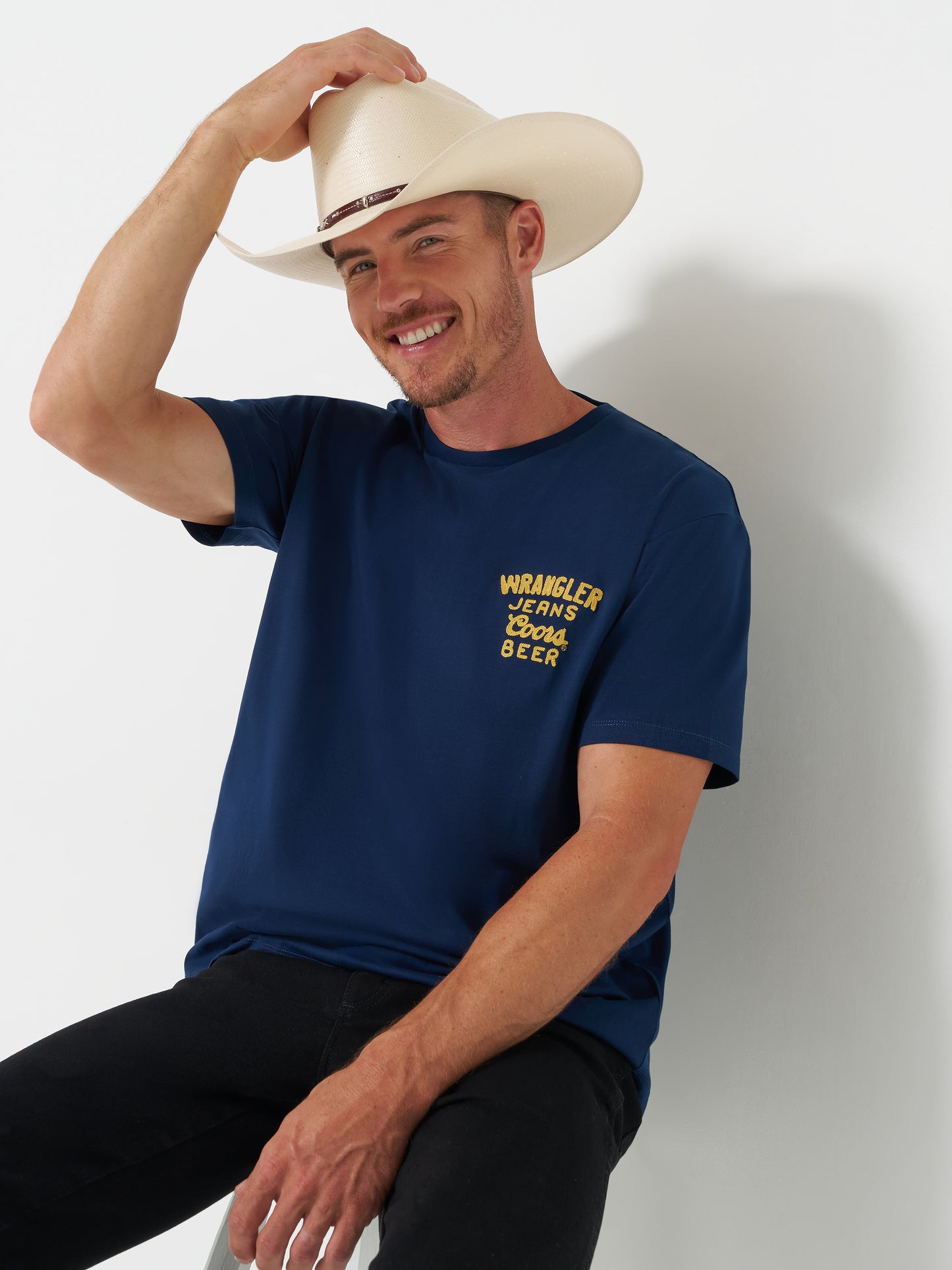 Coors Banquet x Wrangler Navy Tee