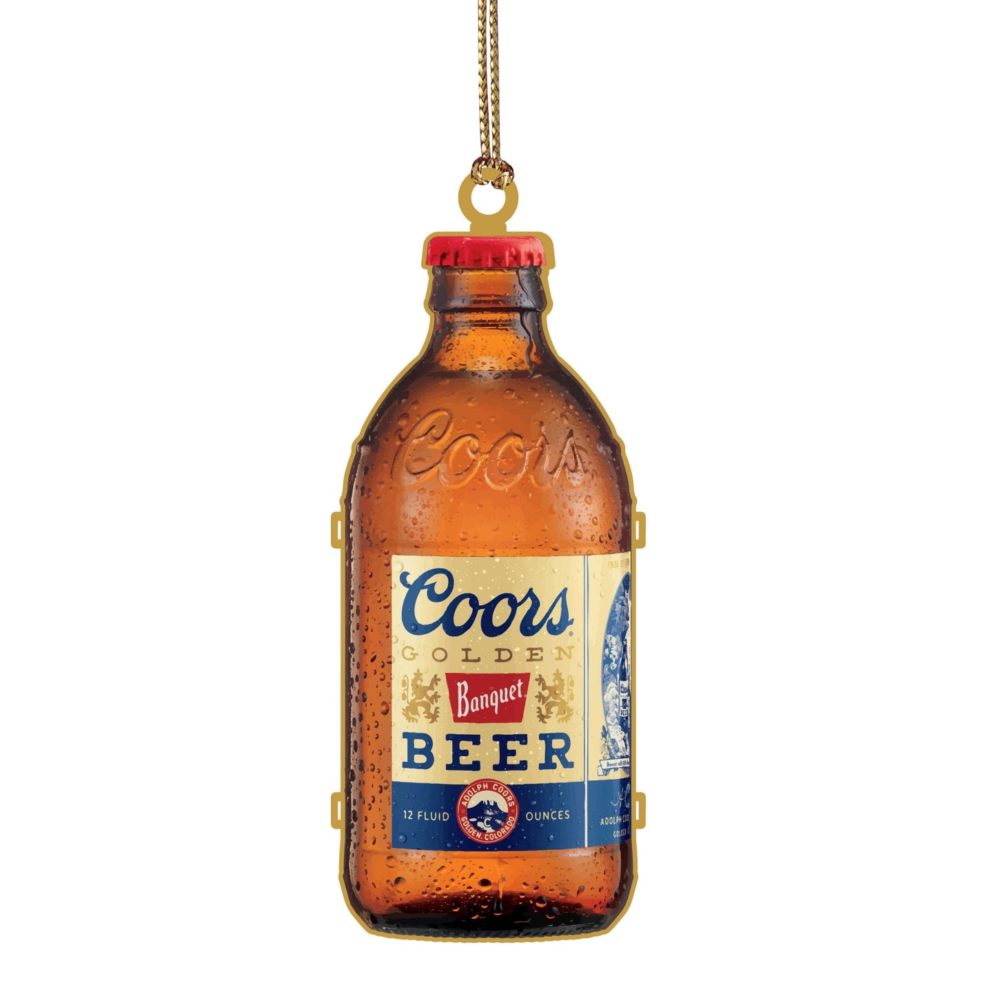 Banquet Metal Stubby Bottle Ornament