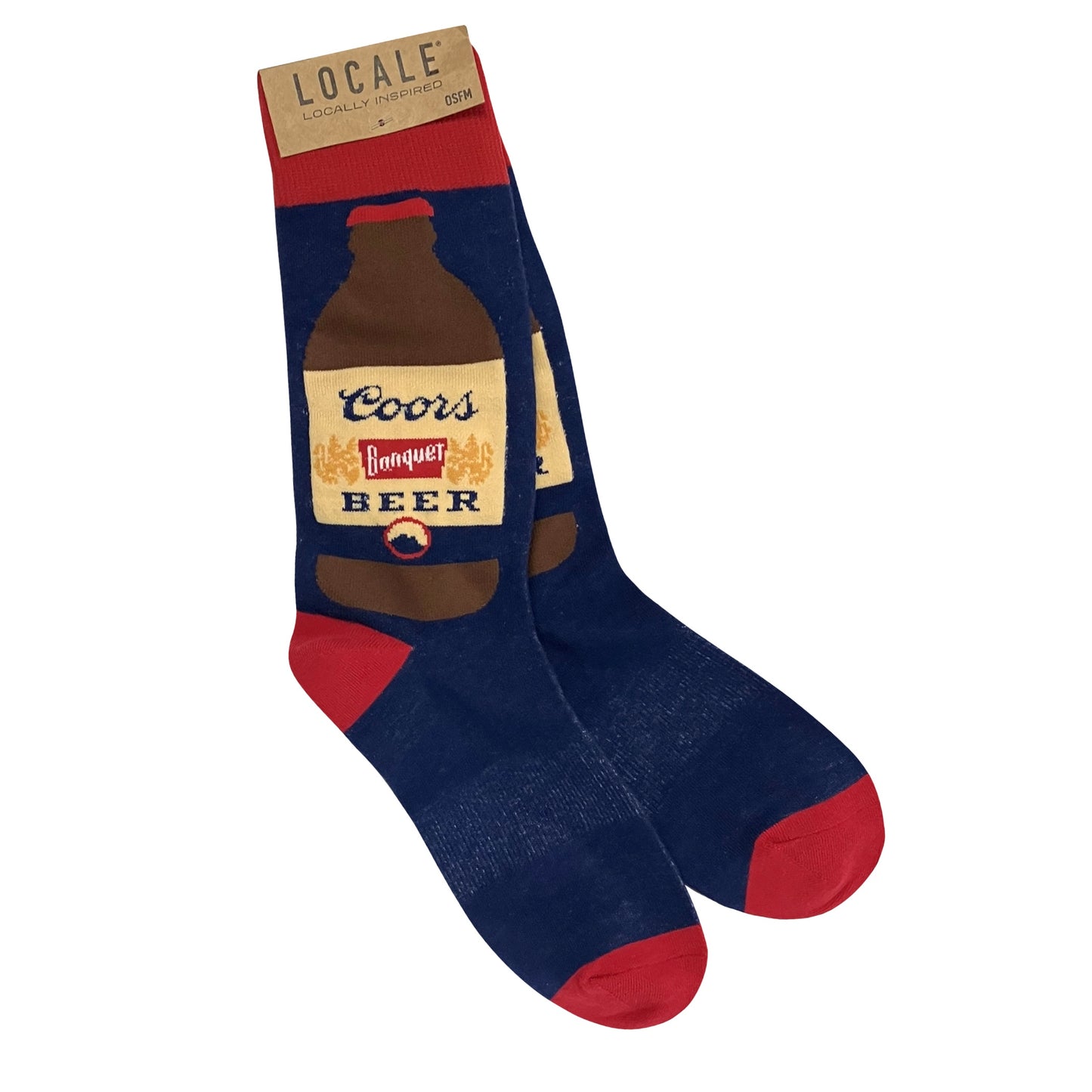 Navy Stubby Bottle Socks