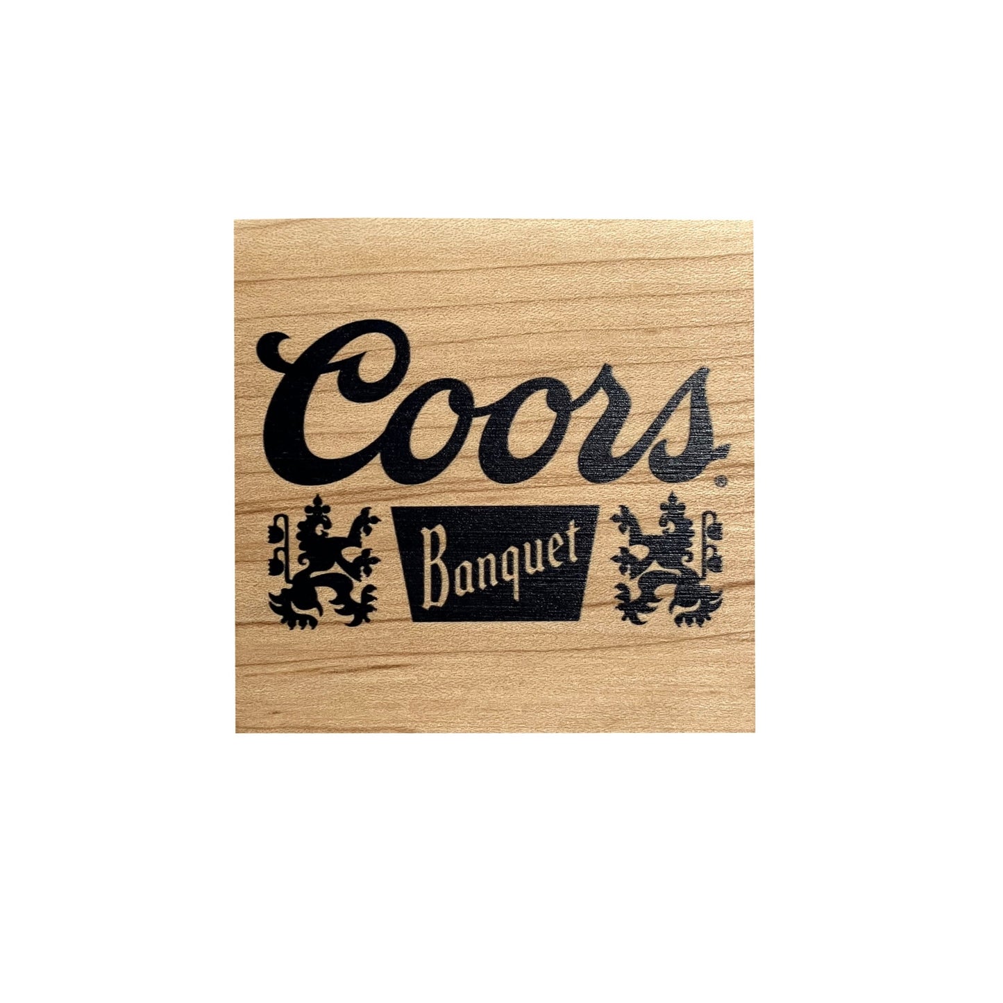 Wood Coaster with Bottle Opener