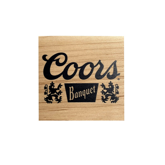 Wood Coaster with Bottle Opener
