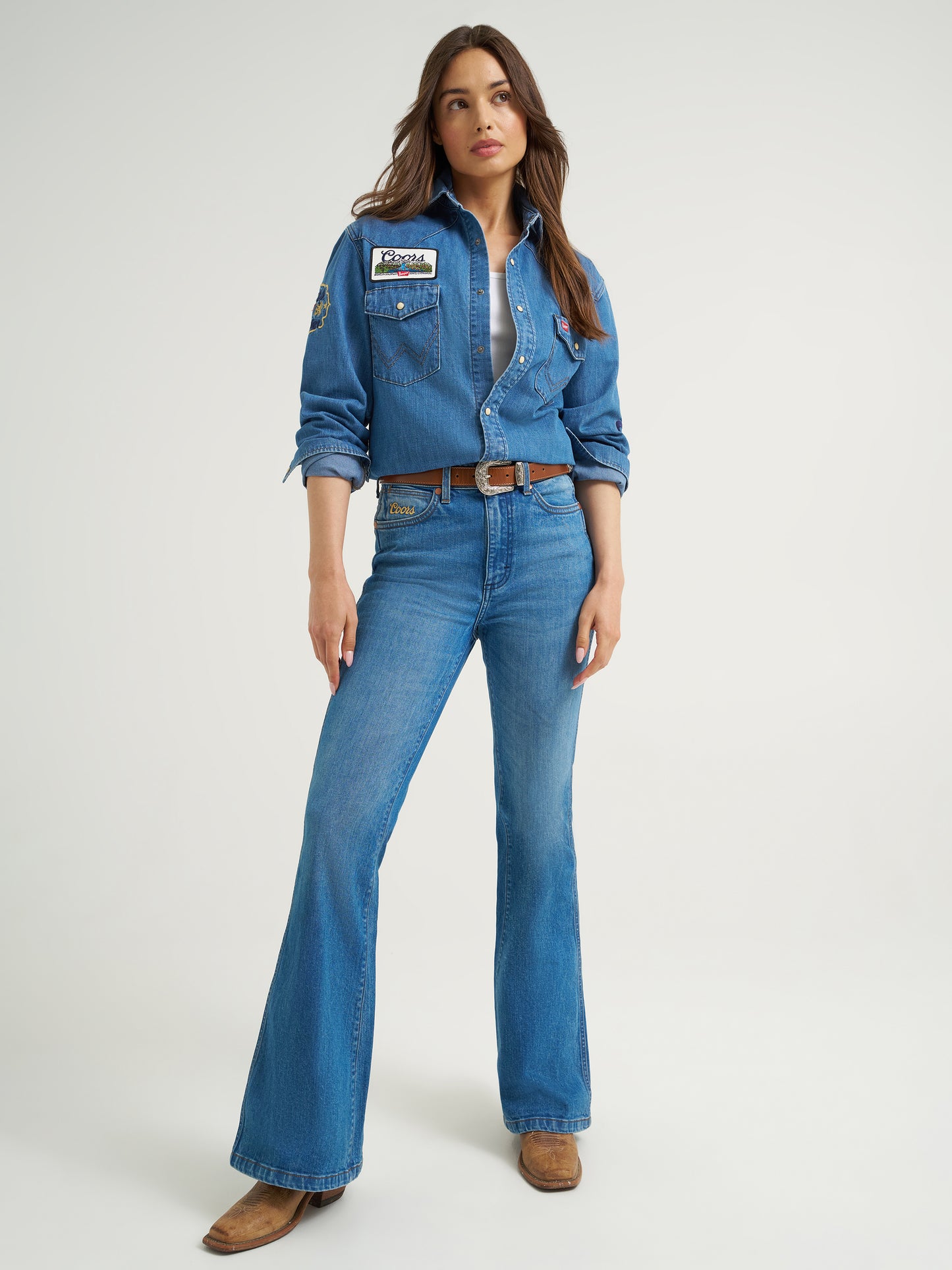 Coors Banquet x Wrangler Long Sleeve Denim Shirt