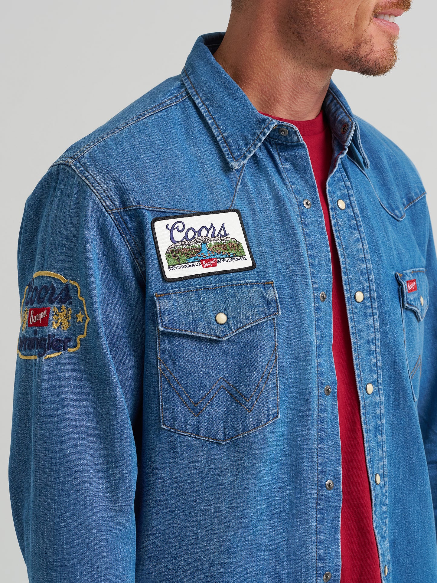 Coors Banquet x Wrangler Long Sleeve Denim Shirt