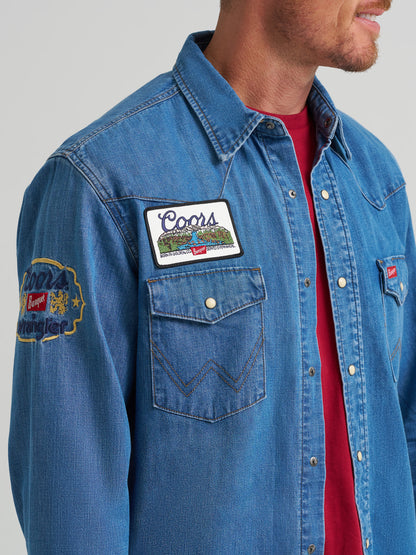 Coors Banquet x Wrangler Long Sleeve Denim Shirt
