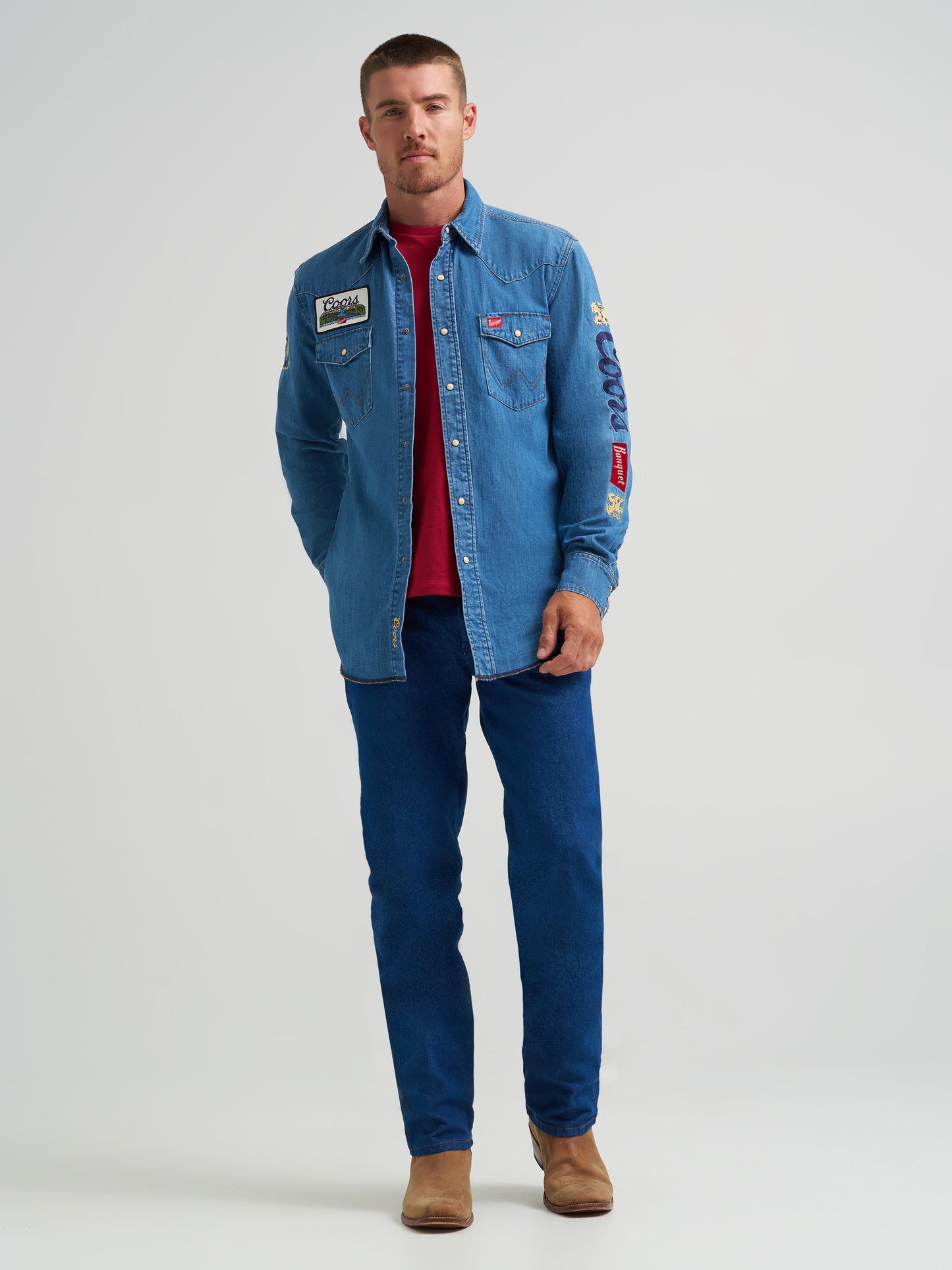 Coors Banquet x Wrangler Long Sleeve Denim Shirt