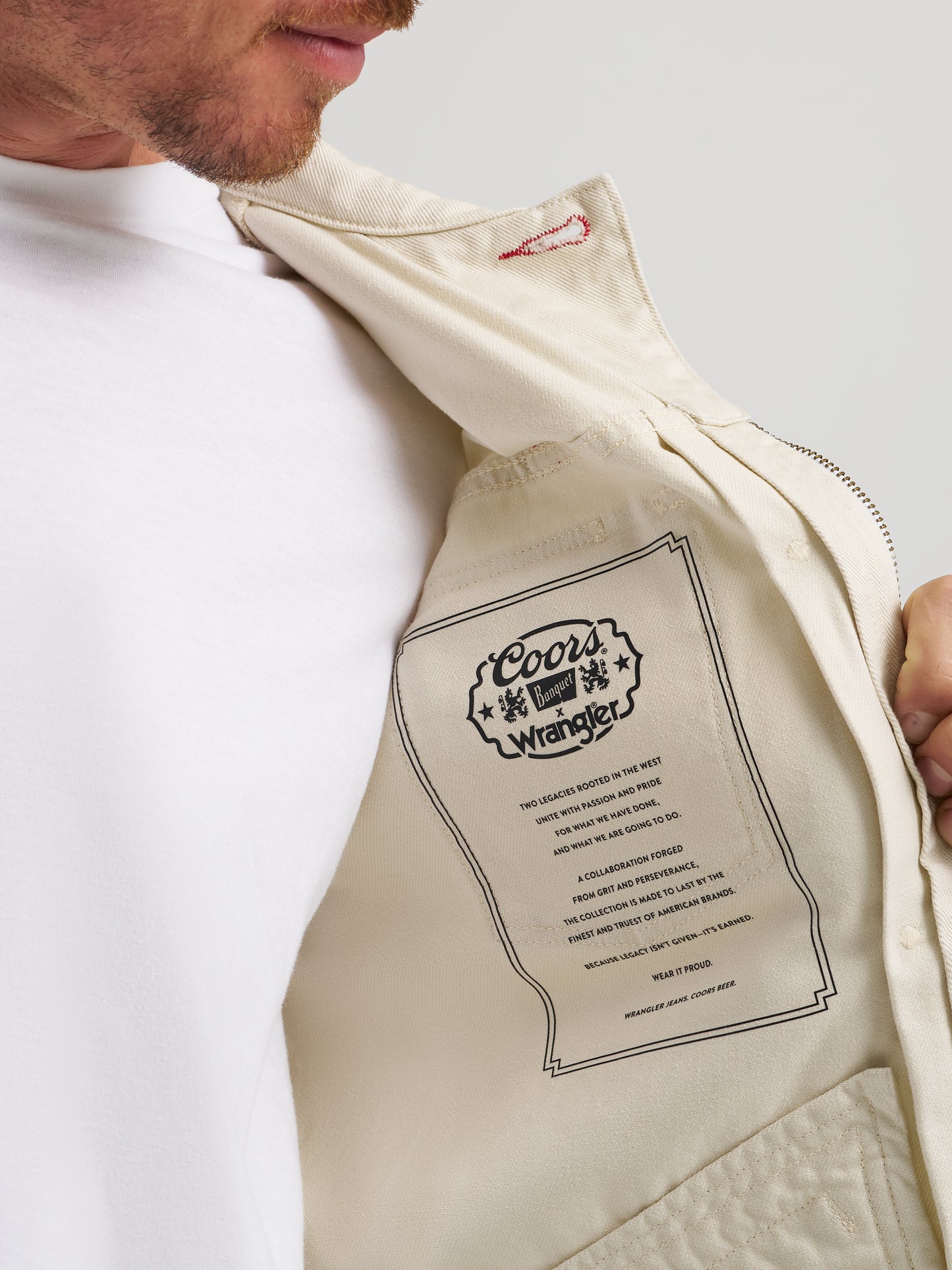 Coors Banquet x Wrangler White Pinnacle Jacket