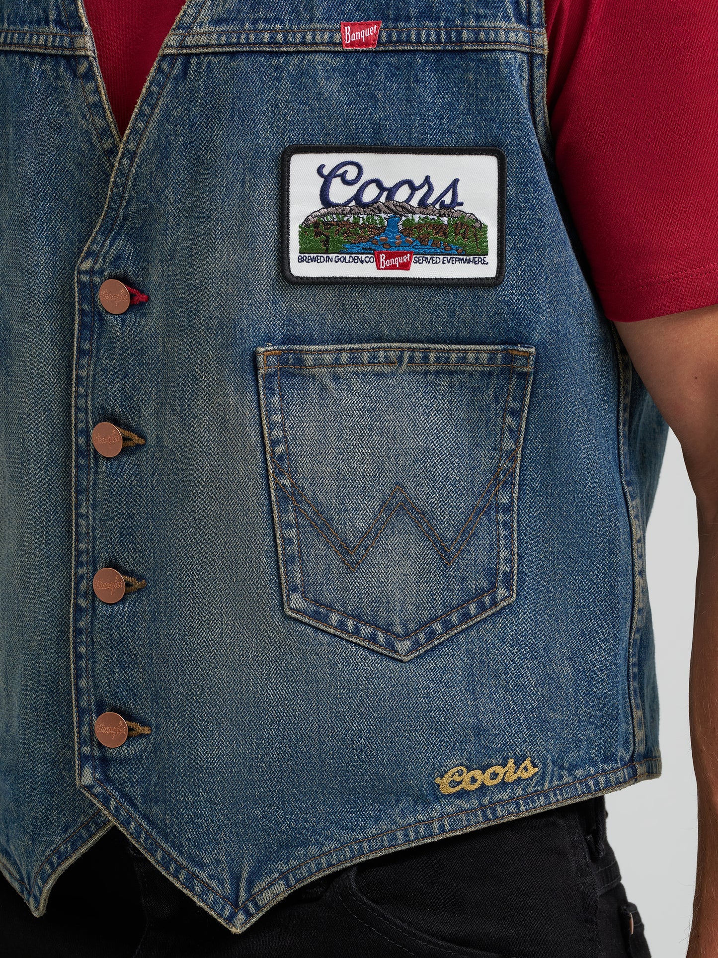 Coors Banquet x Wrangler Denim Vest