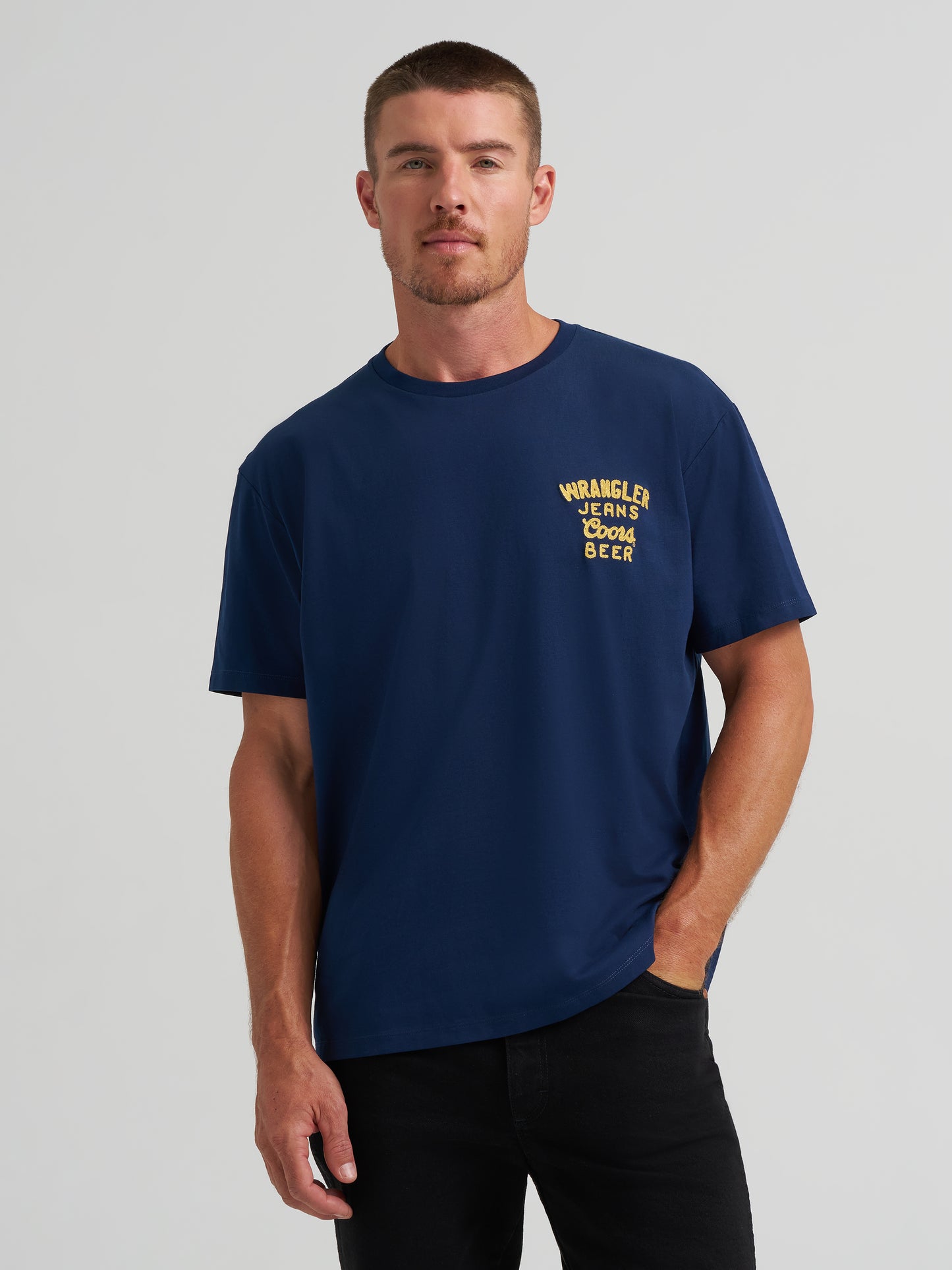 Coors Banquet x Wrangler Navy Tee