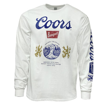 Long Sleeve Distressed Label Tee