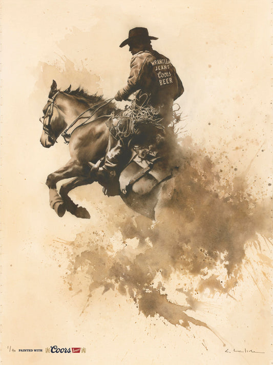Rocky Mountain Watercolors Print - Bucking Horse