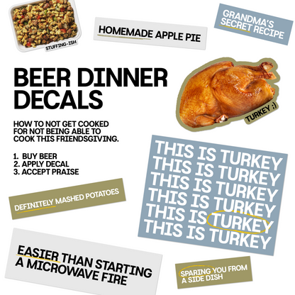 Beer Dinner Decals
