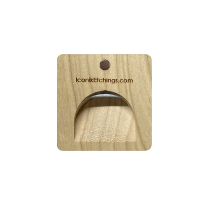Wood Magnet with Bottle Opener