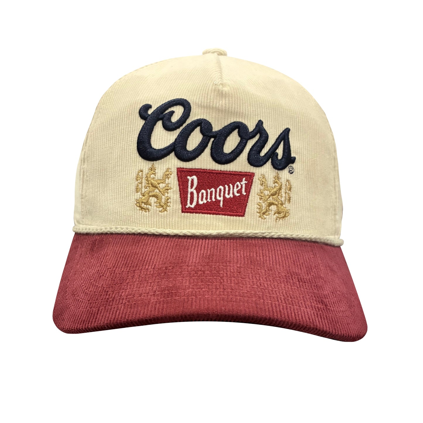 Red/Bone Corduroy Cap
