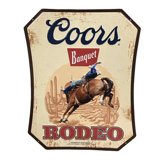 Rodeo Cowboy Metal Sign