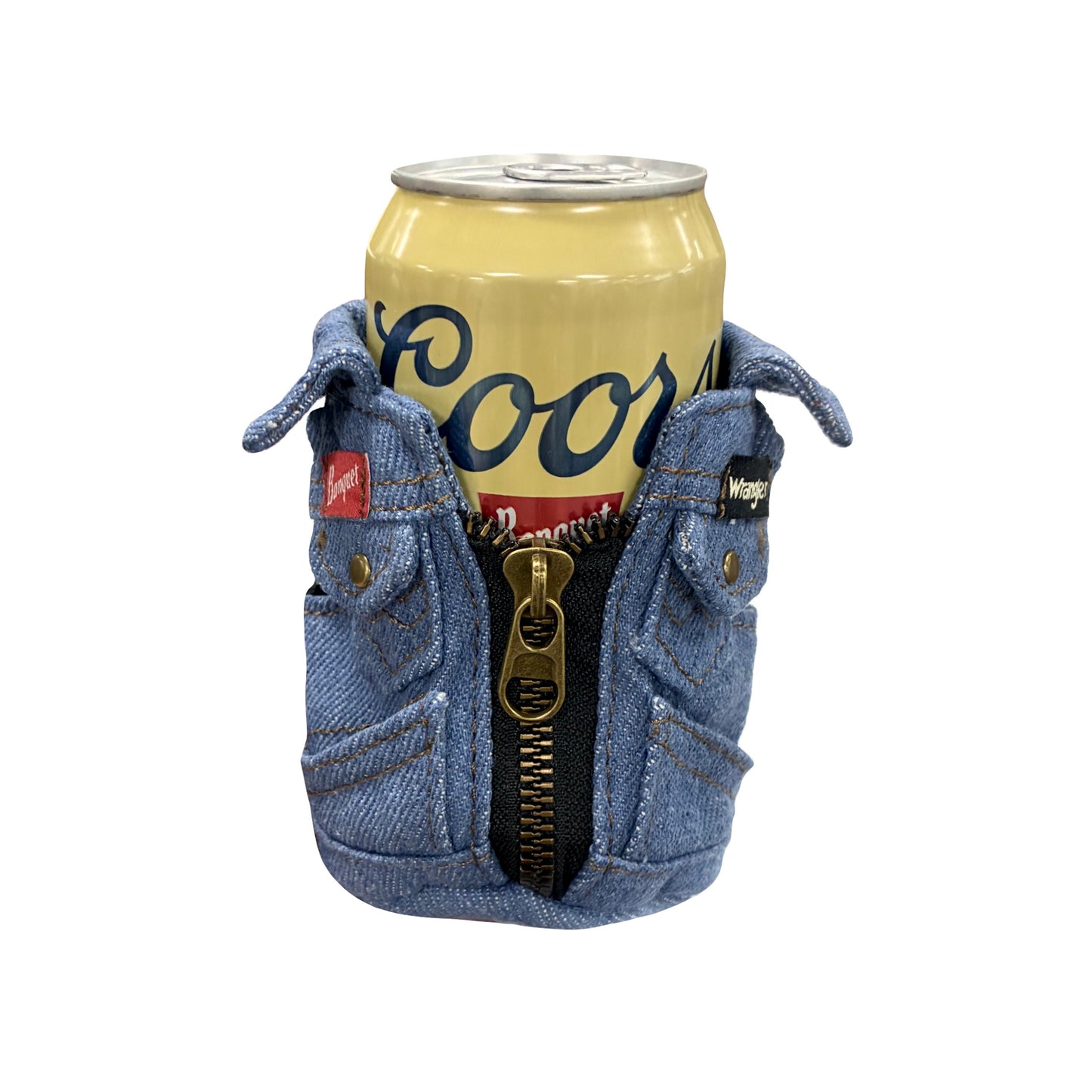 Coors Banquet x Wrangler Denim Vest Beverage Wrap